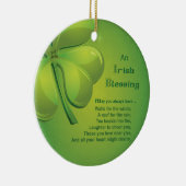 Irish Sessings Green Kleeblatt, keltisch Keramik Ornament (Rechts)