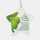Irish Sessings Green Kleeblatt, keltisch Keramik Ornament (Rechts)