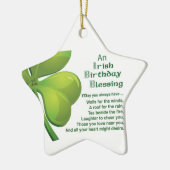 Irish Sessings Green Kleeblatt, keltisch Keramik Ornament (Links)