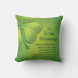 Irish Sessings Green Kleeblatt, keltisch Kissen