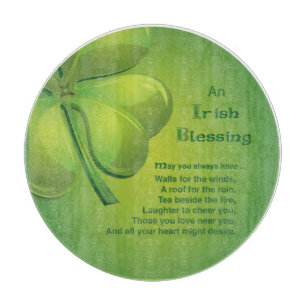 Irish Sessings Green Kleeblatt, keltisch Schneidebrett