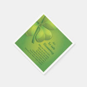 Irish Sessings Green Kleeblatt, keltisch Serviette (Ecke)