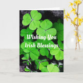 Irish Sessings Kleeblatts Grußkarte Karte (Gelbe Blume)