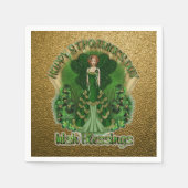 Irish Sessings St Patrick's Day Gold Napkins Serviette (Vorderseite)