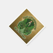 Irish Sessings St Patrick's Day Gold Napkins Serviette (Ecke)