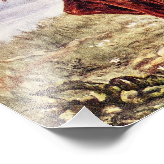 Irish Setter 1900 Illustration of Sporting Dog Fotodruck (Ecke)