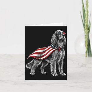Irish Setter 4. Juli Amerikanische Flagge Hund Karte