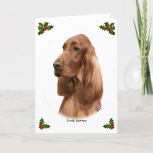 Irish Setter 9Y177D-97 Feiertagskarte
