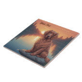 Irish Setter am See Fliese (Seite)