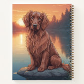 Irish Setter am See Notizblock (Rückseite)