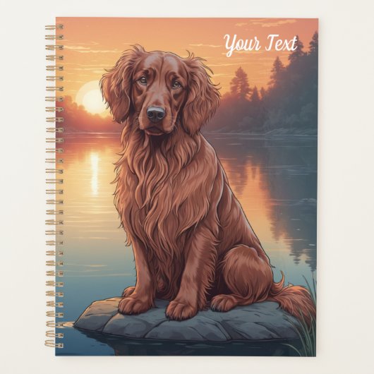 Irish Setter am See Planer (Vorderseite)