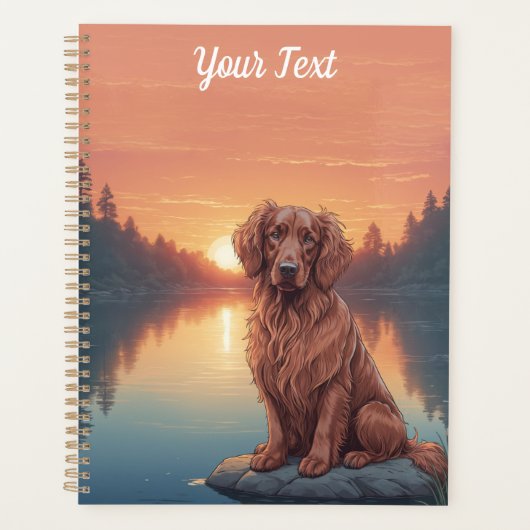 Irish Setter am See Planer (Vorderseite)