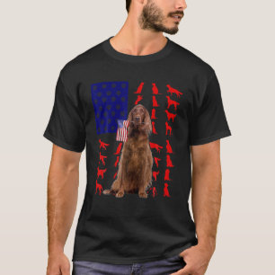 Irish Setter Amerikanische Flagge 4. Juli Hund USA T-Shirt