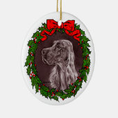 Irish Setter Art von Glenda S. Harlan Keramik Ornament (Rechts)