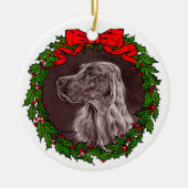 Irish Setter Art von Glenda S. Harlan Keramik Ornament (Vorne)