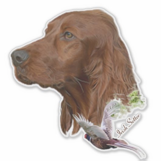 Irish Setter Aufkleber (Vorderseite)