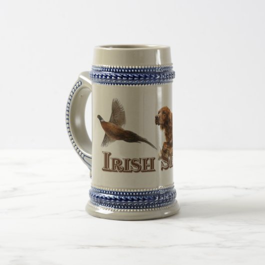 Irish Setter Bierglas (Vorderseite Links)