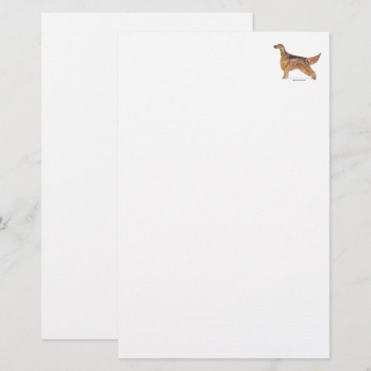 Irish Setter Briefpapier (Vorne/Hinten)
