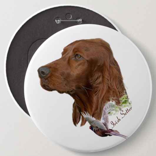 Irish Setter Button (Vorne & Hinten)