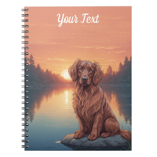 Irish Setter by Lake Notizblock (Vorderseite)