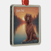 Irish Setter by Lake Ornament Aus Metall (Rechts)