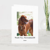 Irish Setter Card Dankeskarte (Rückseite)