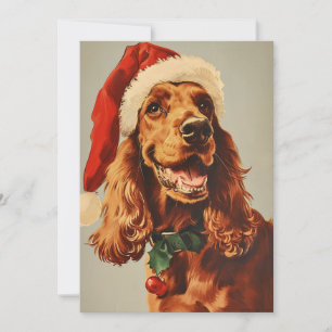 Irish Setter Christmas Feiertagskarte