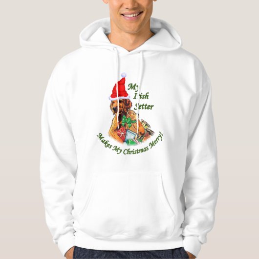 Irish Setter Christmas Geschenke Hoodie (Vorderseite)