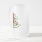 Irish Setter Christmas Geschenke Mattglas Bierglas (Vorderseite Links)