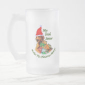 Irish Setter Christmas Geschenke Mattglas Bierglas (Links)
