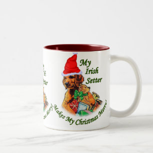 Irish Setter Christmas Geschenke Zweifarbige Tasse