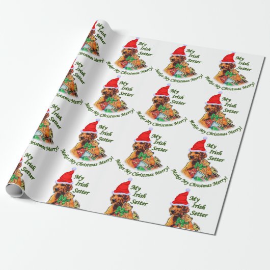 Irish Setter Christmas Geschenkpapier (Ungerollt)