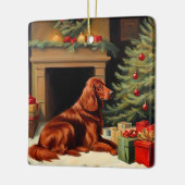 Irish Setter Christmas Keramikornament (Links)