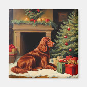 Irish Setter Christmas Magnet (Vorne)