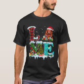 Irish Setter Christmas Tree Lights Santa Dog Xmas T-Shirt (Vorderseite)