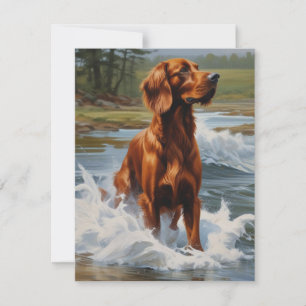 Irish Setter Dankeskarte