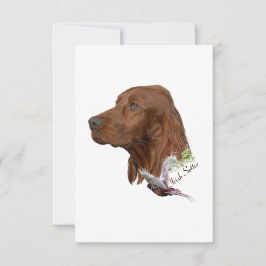 Irish Setter Dankeskarte (Vorderseite)