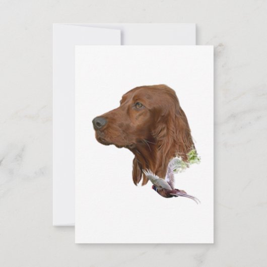 Irish Setter Dankeskarte (Rückseite)