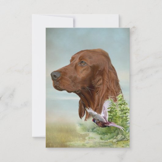 Irish Setter Dankeskarte (Vorderseite)