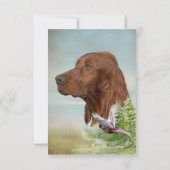 Irish Setter Dankeskarte (Rückseite)