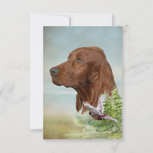 Irish Setter Dankeskarte (Rückseite)