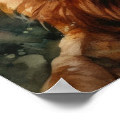 Irish Setter Dog Art Print Poster (Ecke)