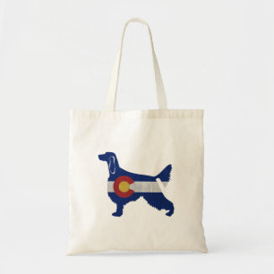 Irish Setter Dog Breed Colorado Flag Silhouette Tragetasche