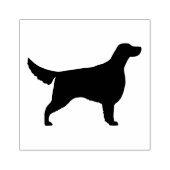 Irish Setter Dog Breed Silhouette Gummistempel (Prägung)