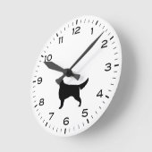 Irish Setter Dog Breed Silhouette Runde Wanduhr (Winkel)