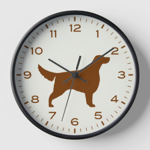 Irish Setter Dog Breed Silhouette Uhr