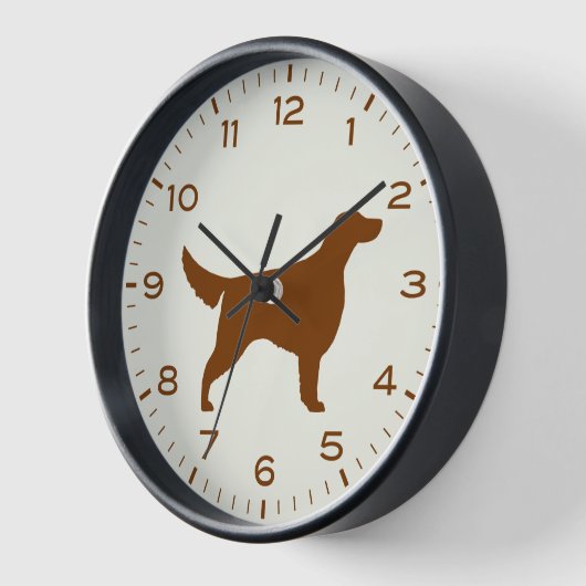 Irish Setter Dog Breed Silhouette Uhr (Winkel)