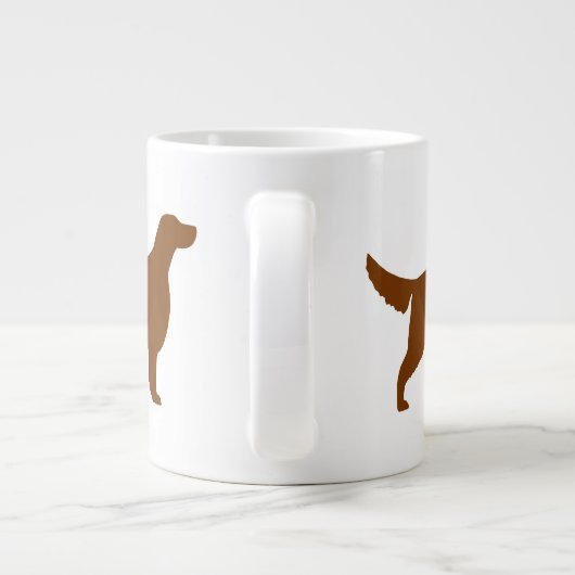 Irish Setter Dog Breed Silhouetten Jumbo-Tasse (Rückseite)