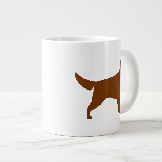 Irish Setter Dog Breed Silhouetten Jumbo-Tasse (Vorderseite Rechts)