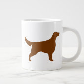 Irish Setter Dog Breed Silhouetten Jumbo-Tasse (Rechts)